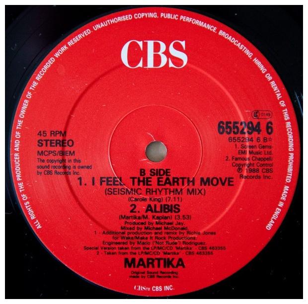 MARTIKA - I FEEL THE EARTH MOVE | 12" MAXI SINGLE USADO