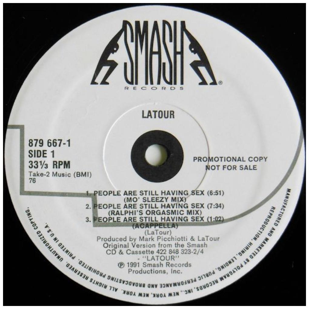 LaTOUR - People Are Still Having Sex | 12'' MAXI SINGLE USADO