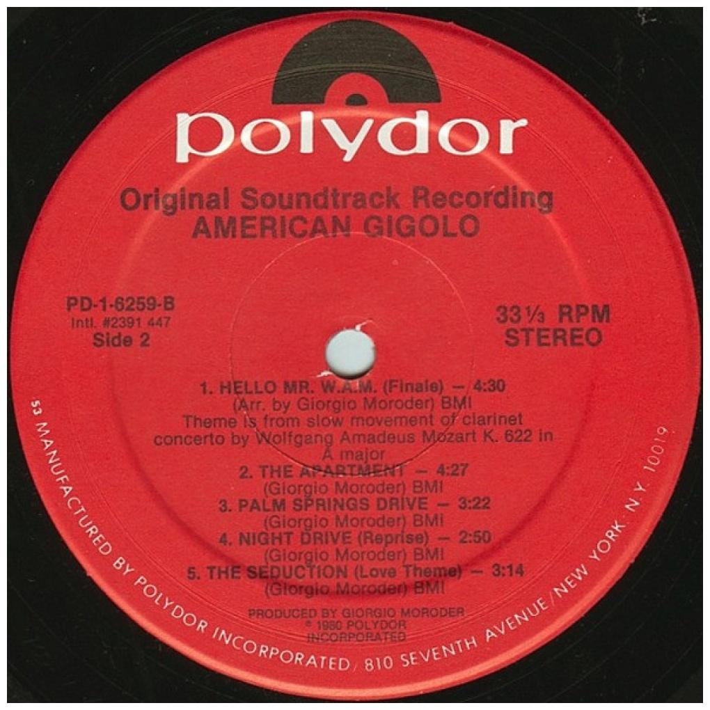 AMERICAN GIGOLO - O.S.T. | VINILO USADO