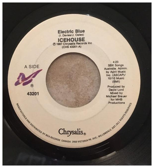 ICEHOUSE - ELECTRIC BLUE | 7" SINGLE VINILO USADO
