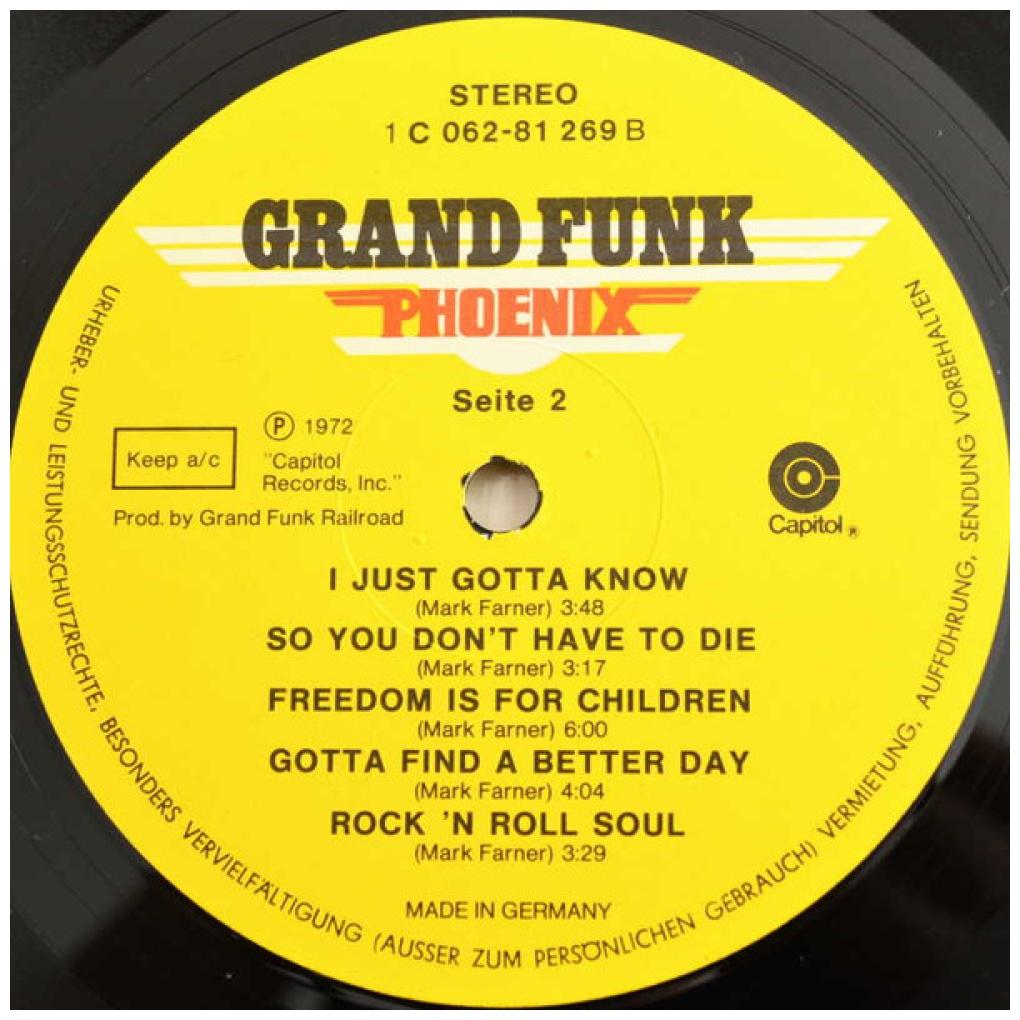 GRAND FUNK - PHOENIX (VDE NUEVO/SELLADO) | VINILO USADO