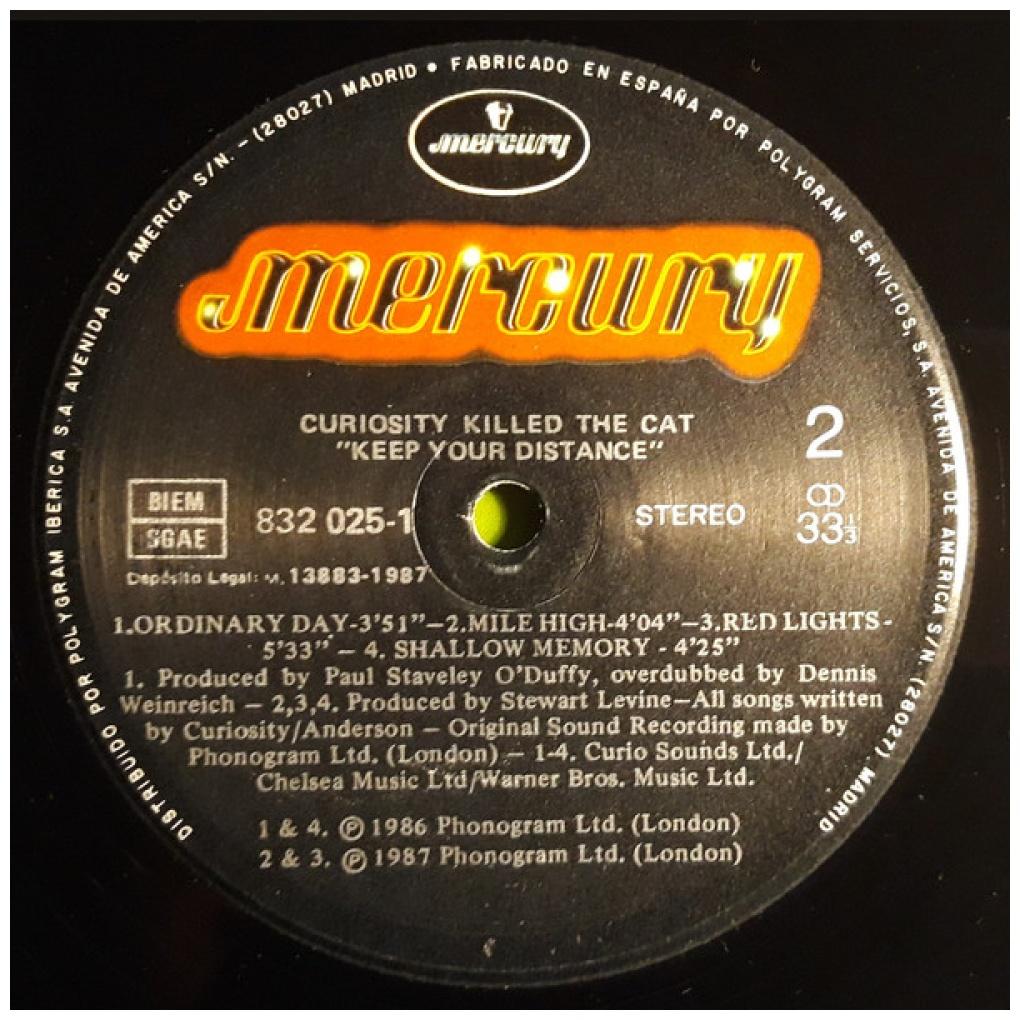CURIOSITY KILLED THE CAT - KEEP YPUR DISTANCE | VINILO USADO