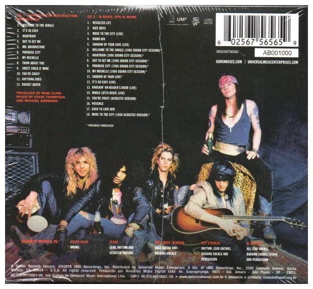 GUNS N ROSES - APPETITE FOR DESTRUCTION (LTD EDITION) (2CD)(DIGIPACK) | CD