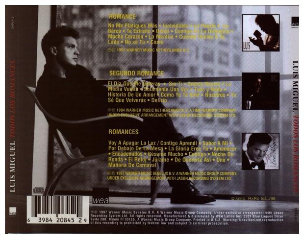 LUIS MIGUEL - TODOS LOS ROMANCES (3CD) | BOXSET