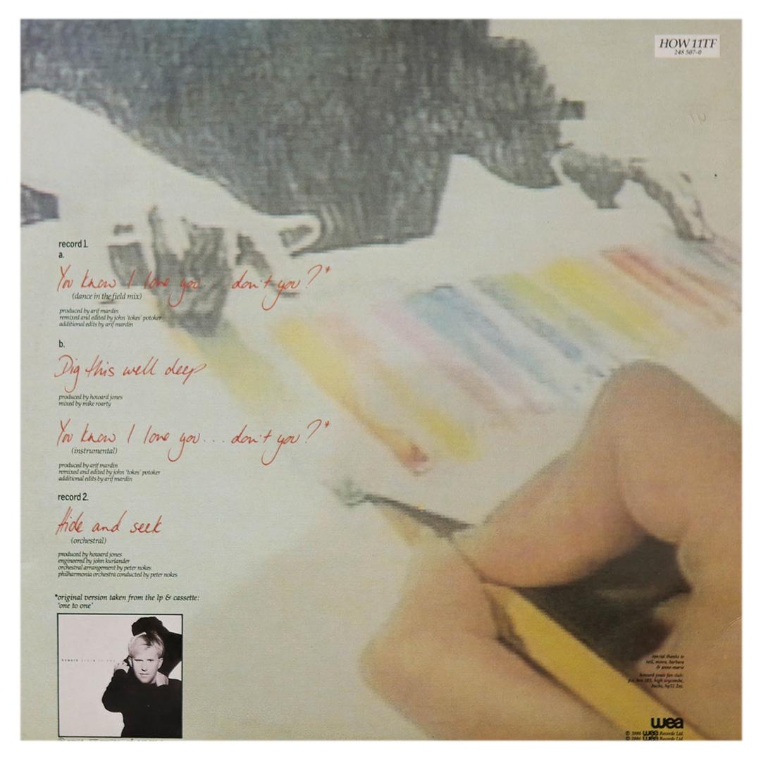 HOWARD JONES - YOU KNOW I LOVE YOU...DONT YOU (2LP) | 12 MAXI SINGLE USADO