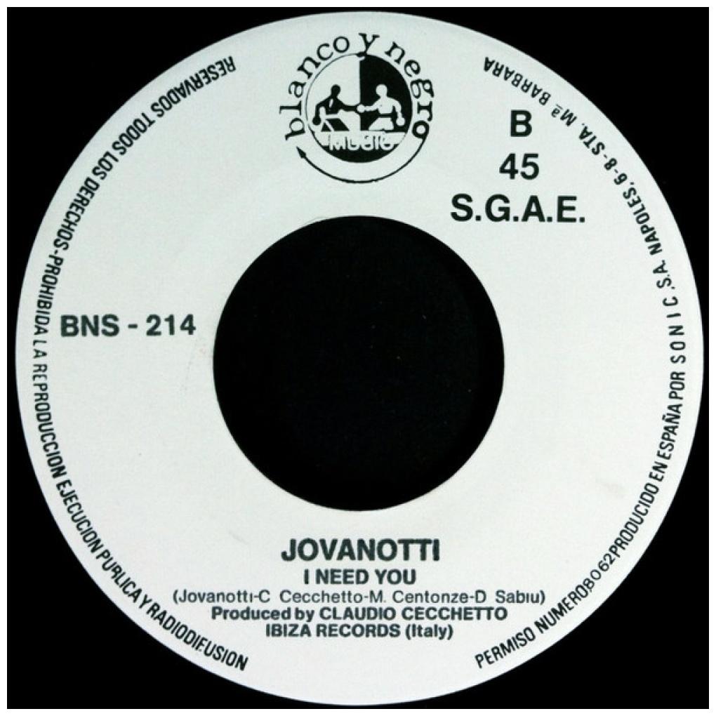 JOVANOTTI - GO JOVANOTTI GO (S/SIDED) (PROMO COPY) | 7" SINGLE USADO