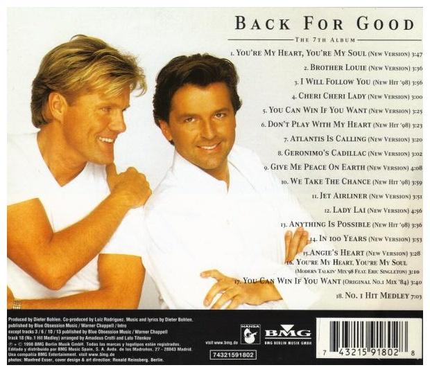 MODERN TALKING - BACK FOR GOOD | CD