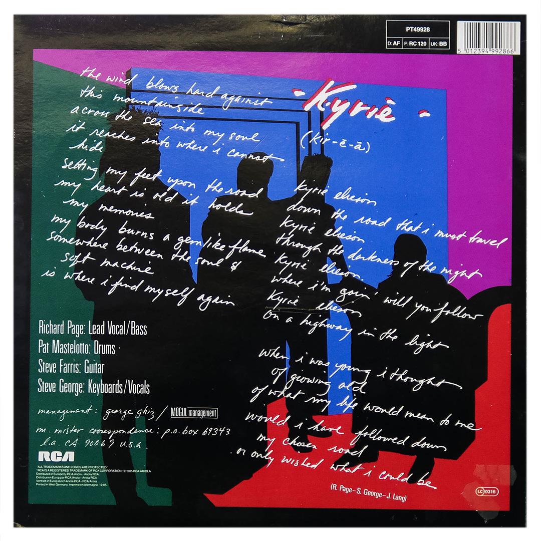 MR. MISTER - KYRIE (EXTENDED VERSION) | 12" MAXI SINGLE USADO