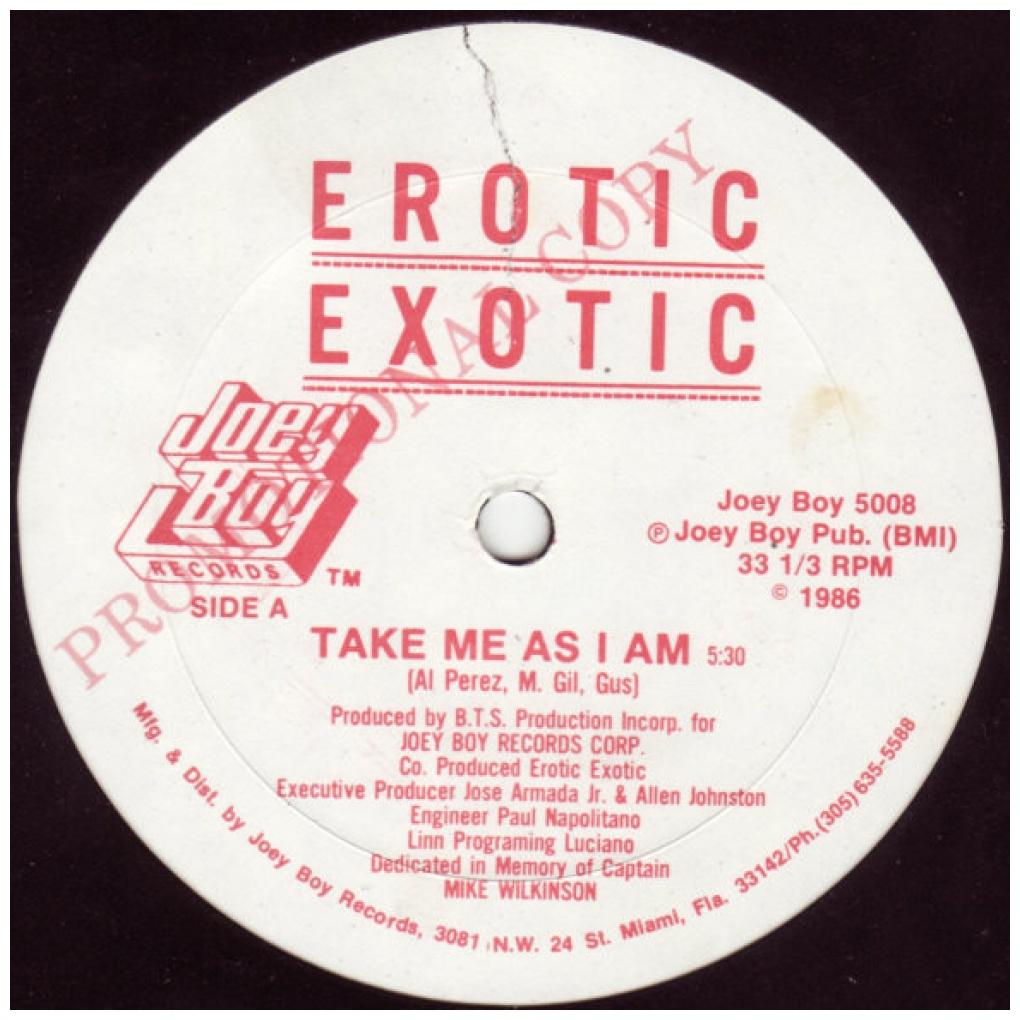 EROTIC EXOTIC - TAKE ME AS I AM | 12" MAXI SINGLE VINILO USADO