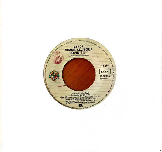 ZZ TOP - GIMME AL YOUR LOVING | 7" SINGLE VINILO USADO