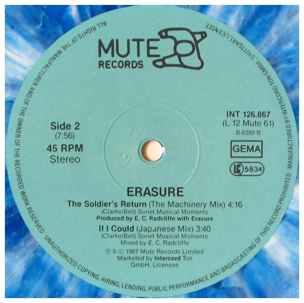 ERASURE - VICTIMS OF LOVE (BLUE VYNIL) | 12" MAXI SINGLE USADO