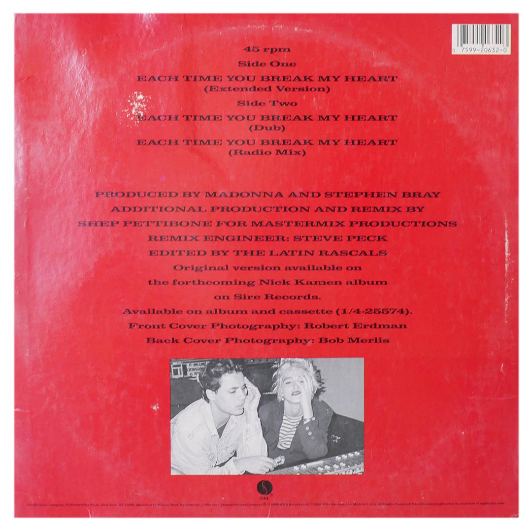 NICK KAMEN - EACH TIME YOU BREAK MY HEART | 12" MAXI SINGLE USADO