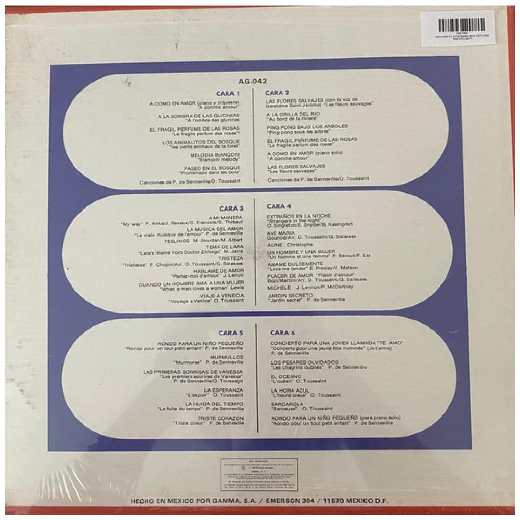 RICHARD CLAYDERMAN - RICHARD CLAYDERMAN BOX SET (VDE-NUEVO) (3LP) | VINILO