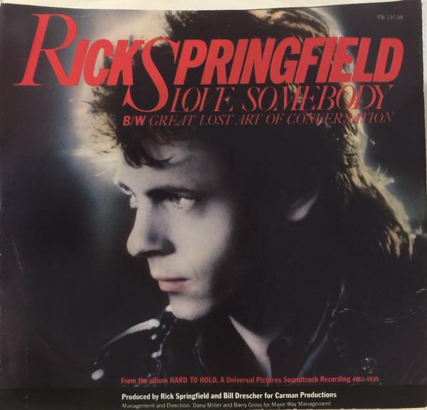 RICK SPRINGFIELD - LOVE SOMEBODY | 7" SINGLE VINILO USADO