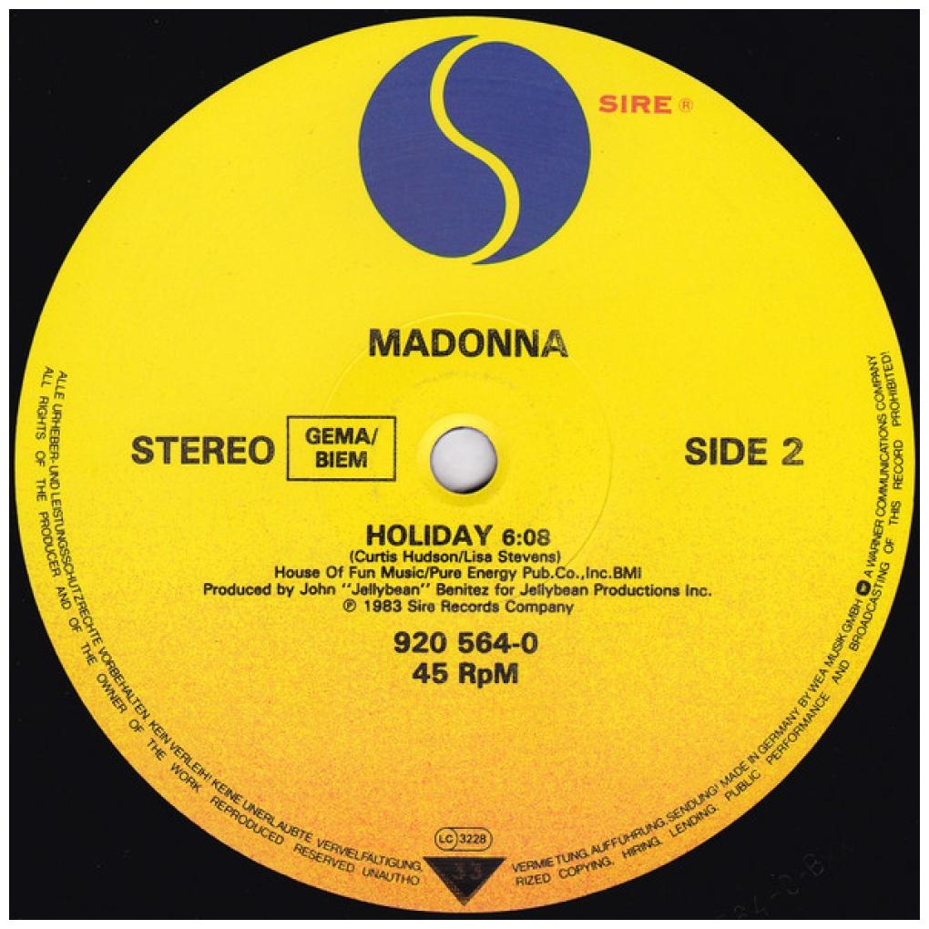 MADONNA - TRUE BLUE/HOLIDAY | 12'' MAXI SINGLE USADO