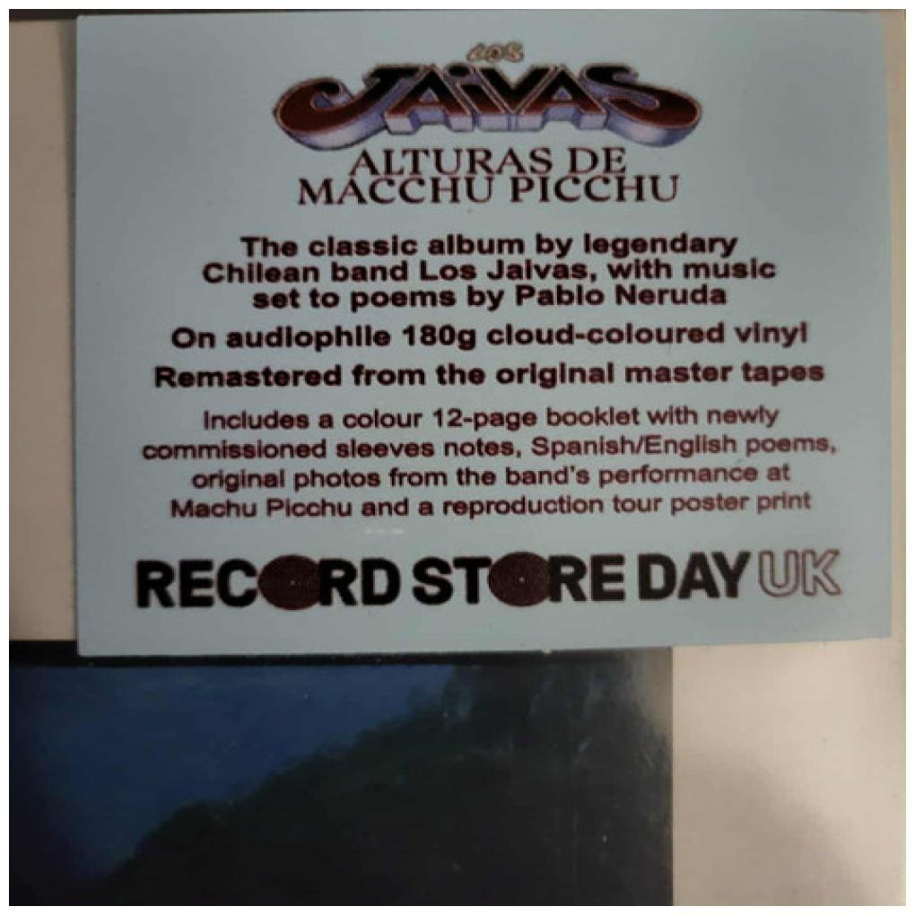 LOS JAIVAS - ALTURAS DE MACCHU PICCHU (RSD EXCLUSIVE 2025) (EUROPEAN COLOUR VARIANT) | VINILO