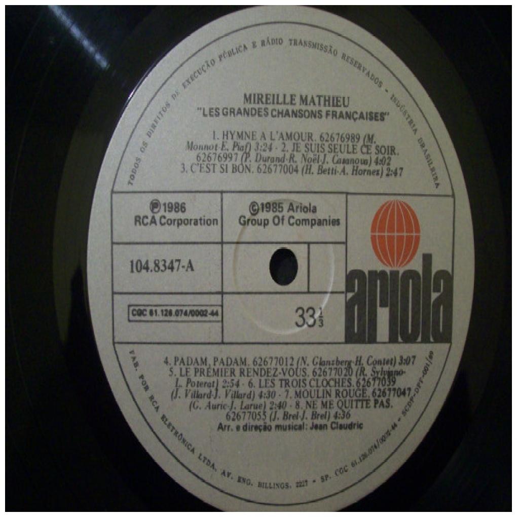 MIRELLE MATHIEU - LES GRANDES CHANSONS FRANCAISES | VINILO USADO