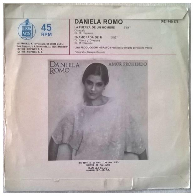 DANIELA ROMO - LA FUERZA DE UN HOMBRE | 7" SINGLE VINILO USADO