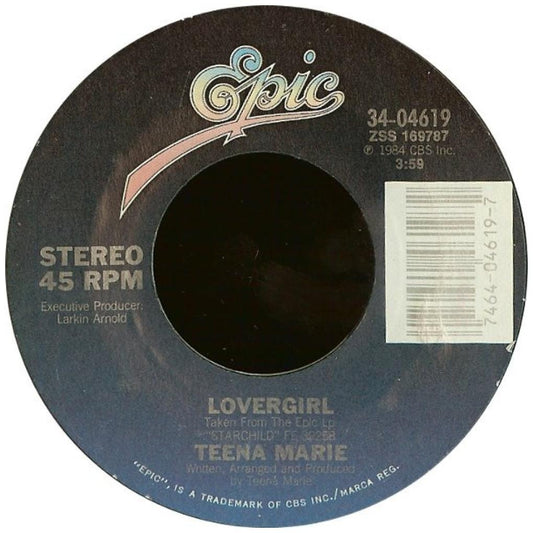 TEENA MARIE - LOVERGIRL | 7" SINGLE USADO