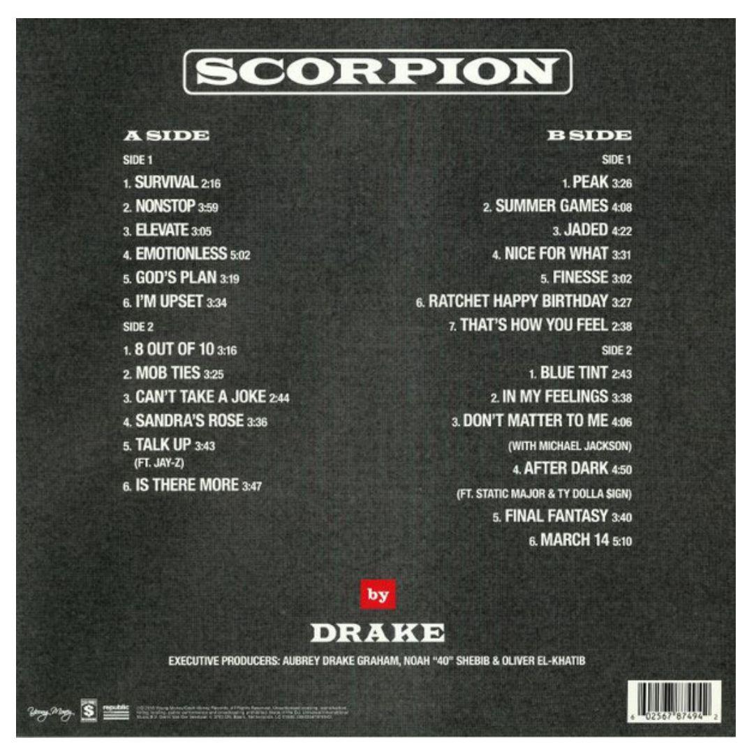 DRAKE - SCORPION (2LP) | VINILO