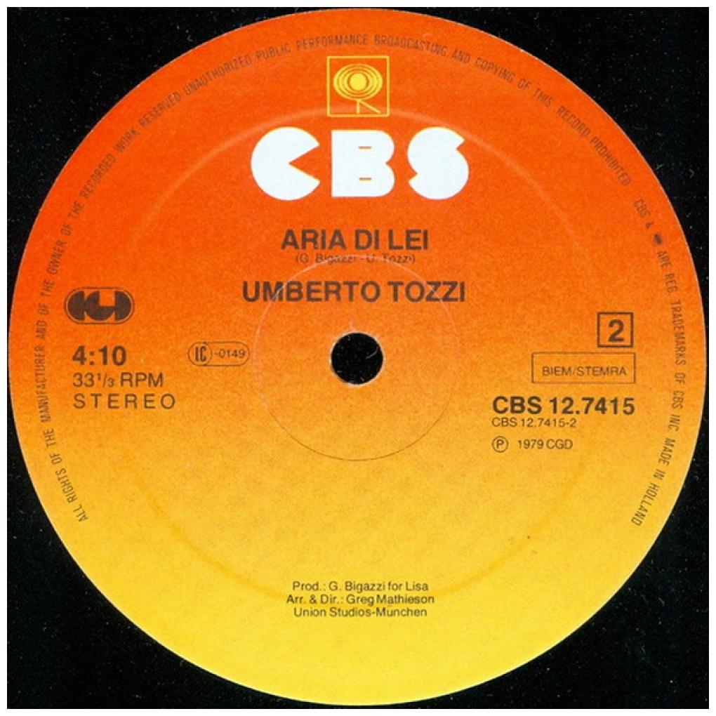 UMBERTO TOZZI - GLORIA (EXTENDED VERSION) | 12'' MAXI SINGLE USADO