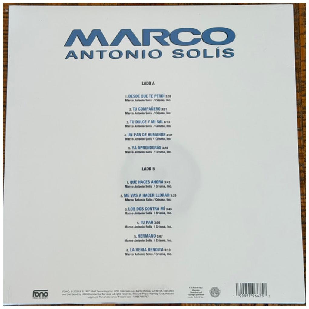 MARCO ANTONIO SOLIS - MARCO ANTONIO SOLIS | VINILO