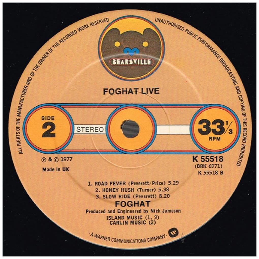 FOGHAT - LIVE | VINILO USADO