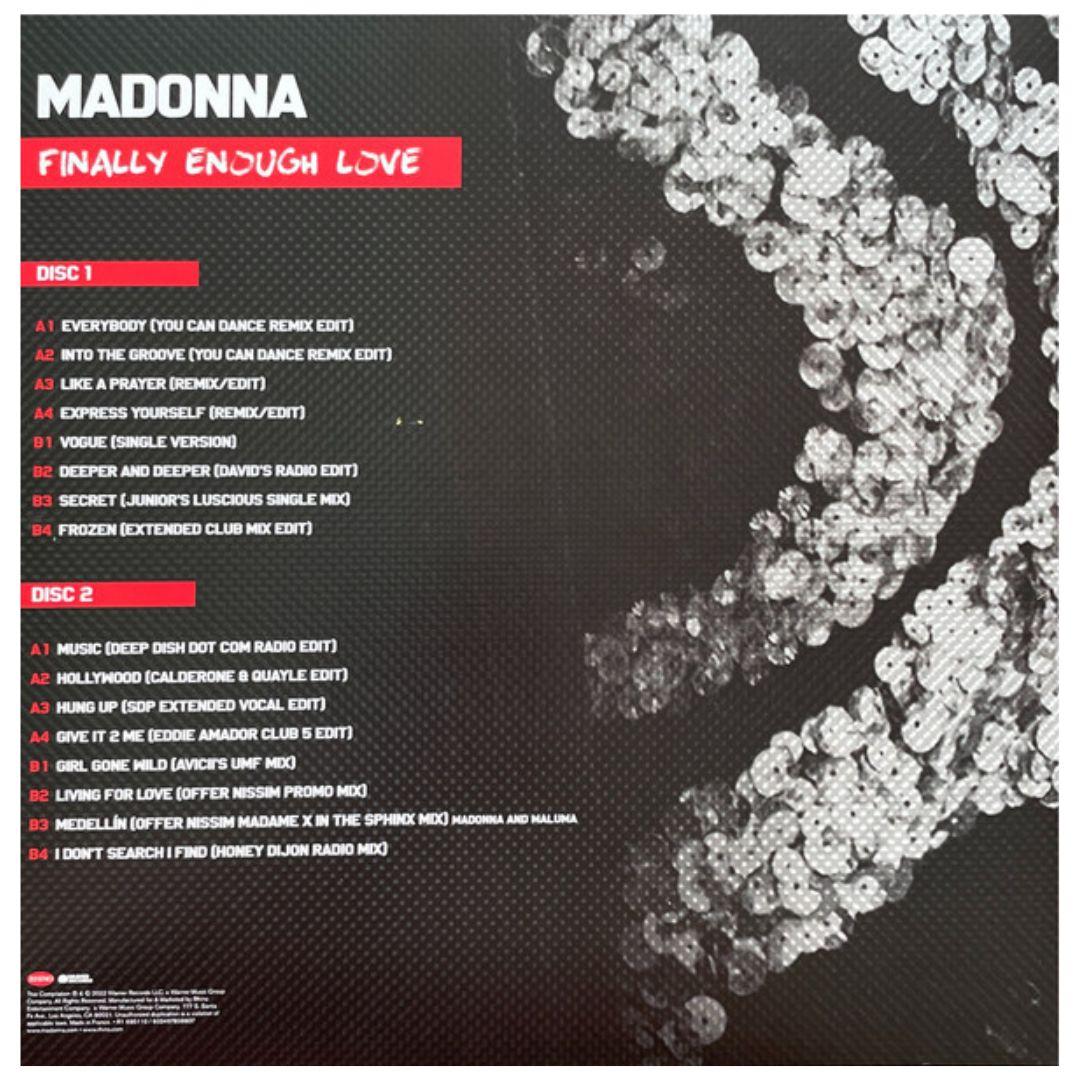 MADONNA - FINALLY ENOUGH LOVE 1S REMIXED (CLEAR VINYL) (2LP) | VINILO
