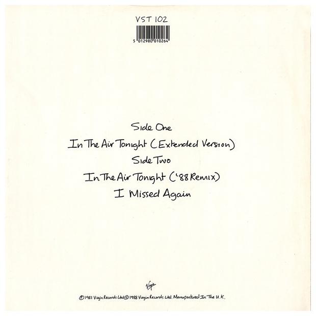 PHIL COLLINS - IN THE AIR TONIGHT | 12" MAXI SINGLE USADO