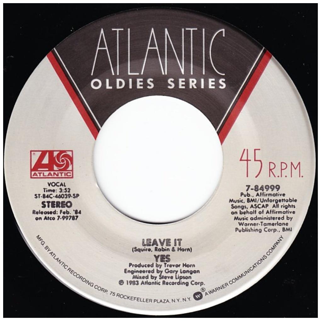 YES - OWNER OF A LONELY HEART | 7" USADO