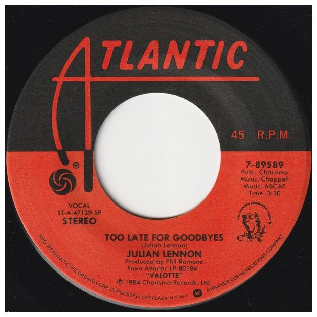 JULIAN LENNON - TOO LATE FOR GOODBYES | 7" SINGLE USADO