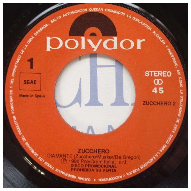 ZUCCHERO - DIAMANTE | 7" SINGLE VINILO USADO