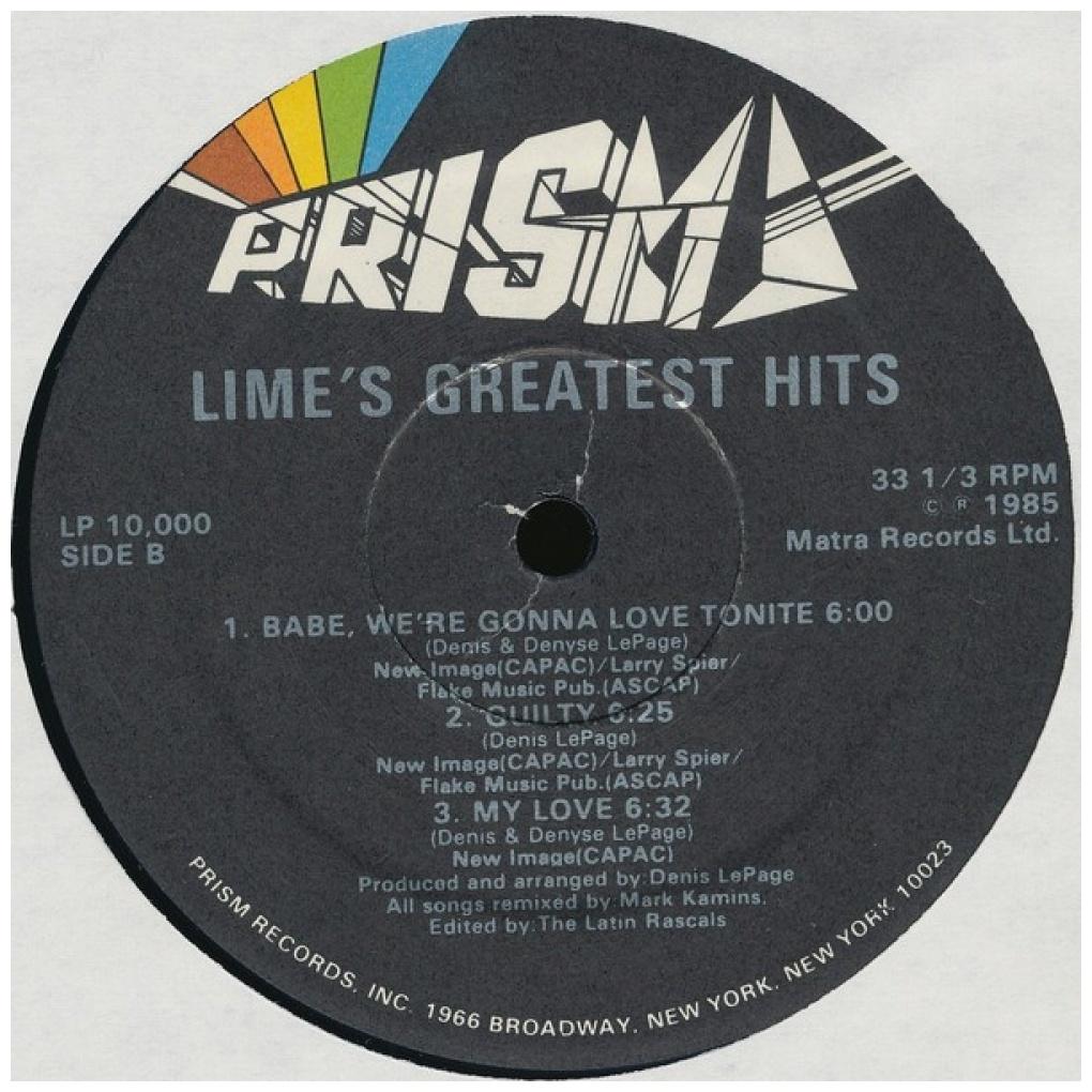 LIME - GREATEST HITS | VINILO USADO