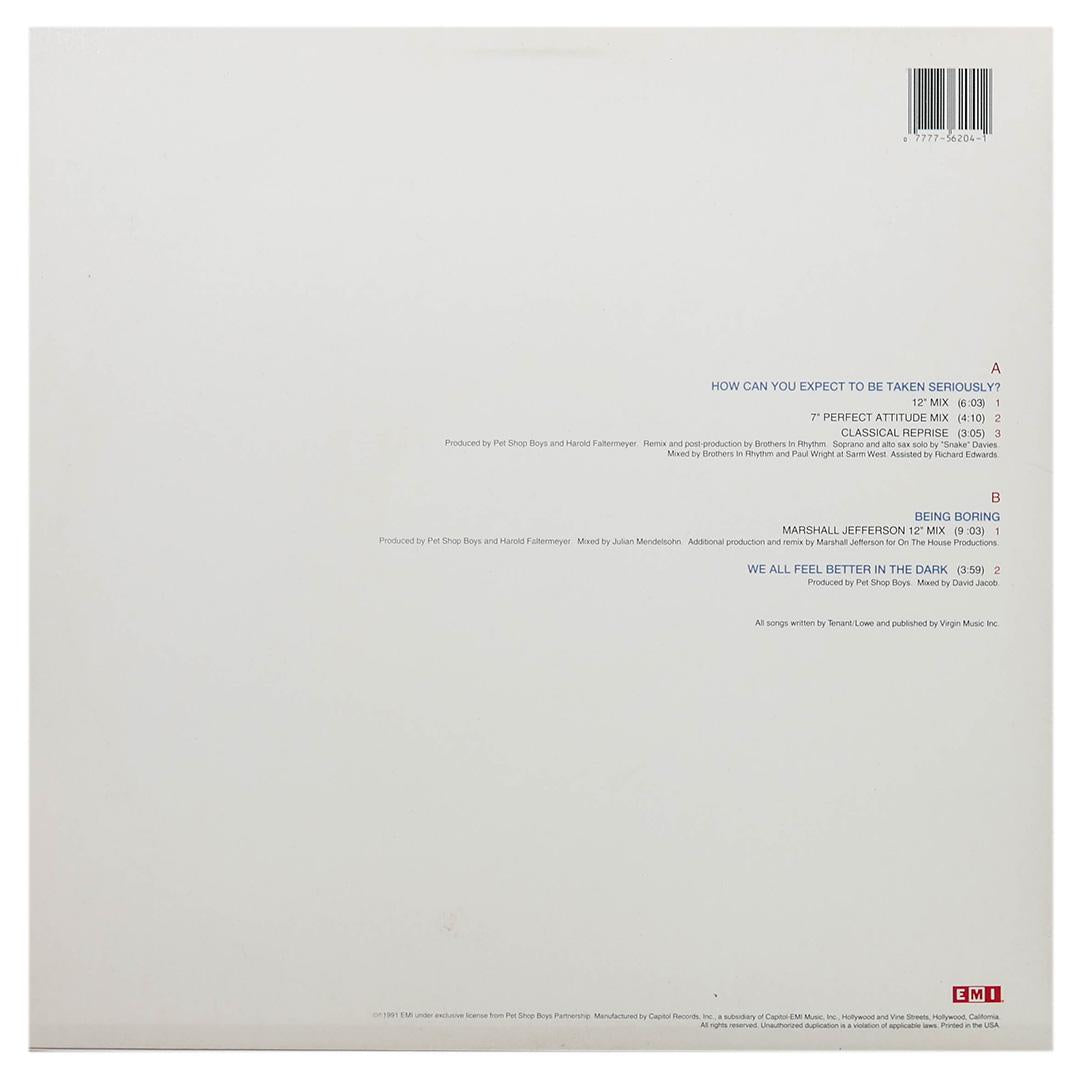PET SHOP BOYS - HOW CAN YOU EXPECT TO BE TAKEN SERIOUSLY? | 12" MAXI SINGLE USADO