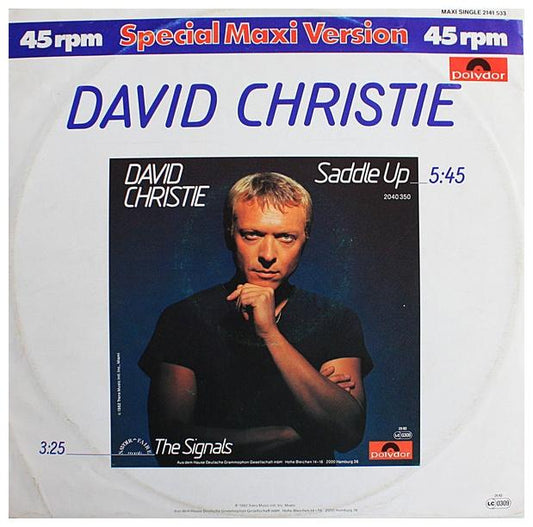 DAVID CHRISTIE - SADDLE UP | 12" MAXI SINGLE USADO
