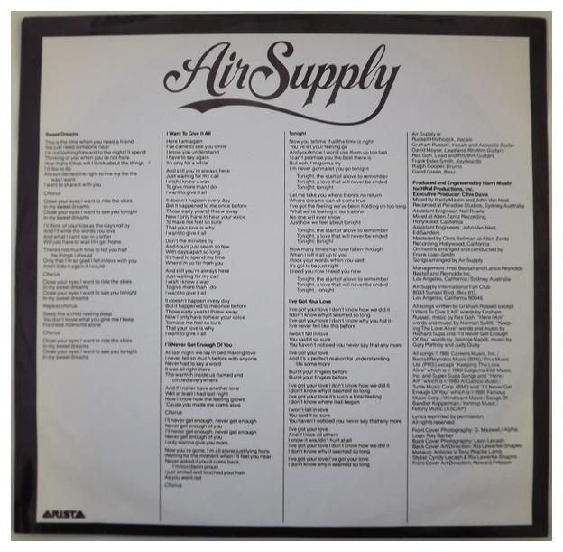 AIR SUPPLY - THE ONE THAT YOU LOVE | VINILO