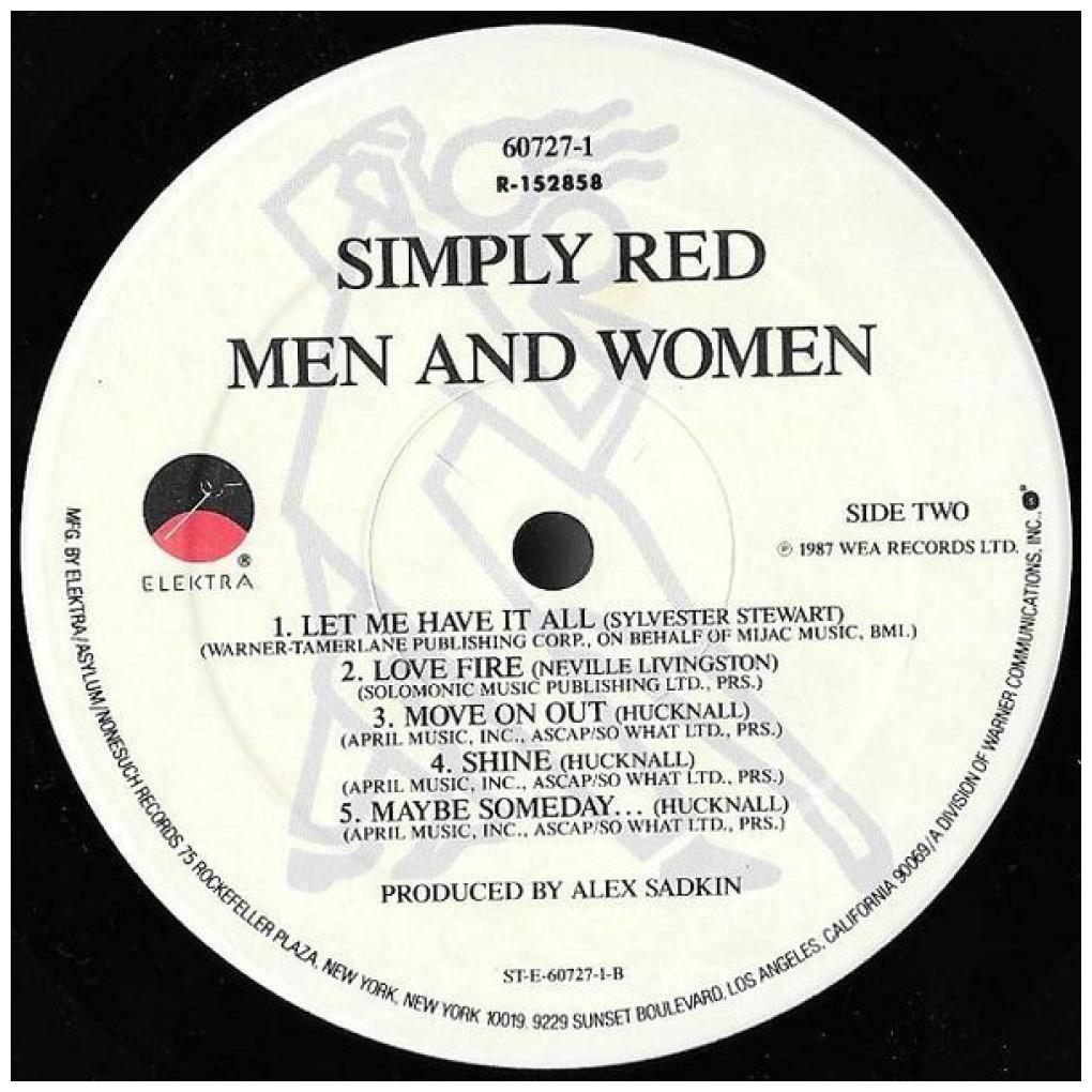 SIMPLY RED - MEN AND WOMEN | 7" SINGLE USADO