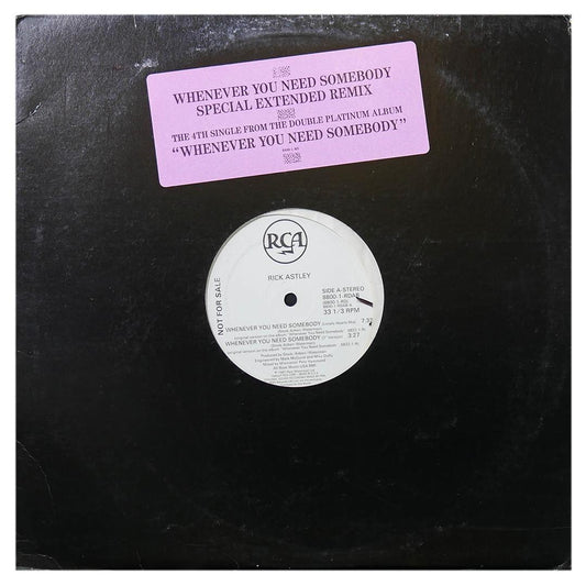 RICK ASTLEY  - WHENEVER YOU NEED SOMEBODY | 12" MAXI SINGLE USADO