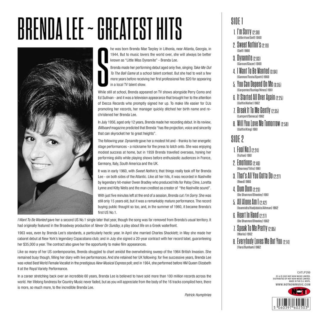BRENDA LEE - GREATEST HITS | VINILO