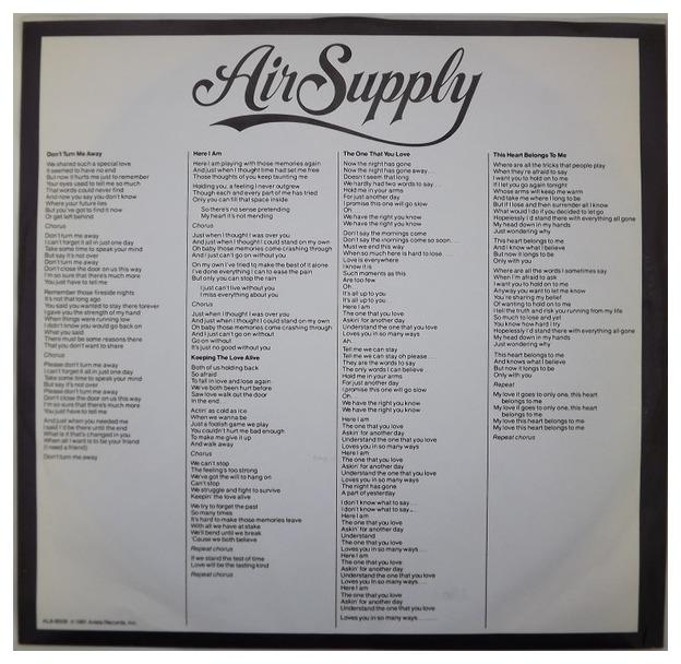 AIR SUPPLY - THE ONE THAT YOU LOVE | VINILO