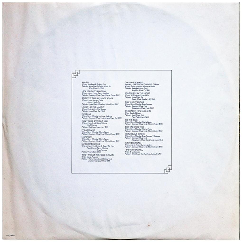 BARRY MANILOW - GREATEST HITS (2LP) | VINILO USADO