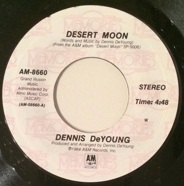DENNIS DEYOUNG - DESERT MOON | 7" SINGLE VINILO USADO