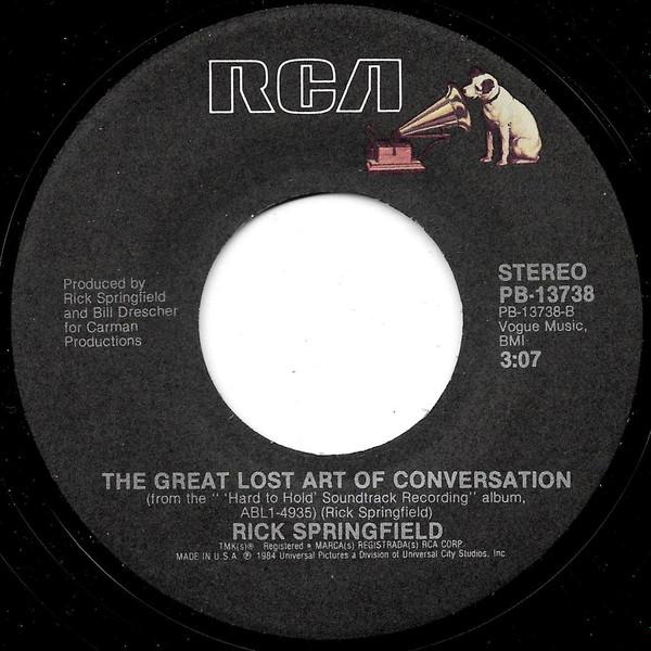 RICK SPRINGFIELD - LOVE SOMEBODY | 7" SINGLE VINILO USADO