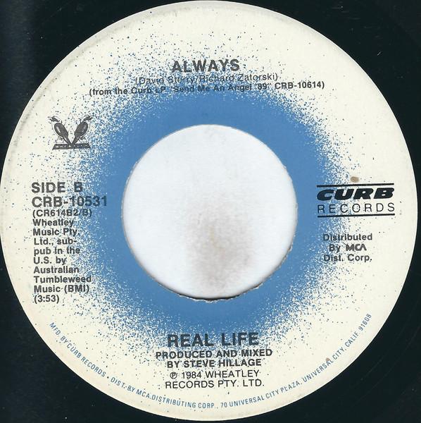 REAL LIFE - SEND ME AN ANGEL | 7" SINGLE VINILO USADO
