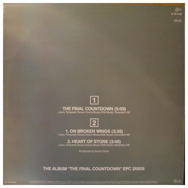 EUROPE - THE FINAL COUNTDOWN | 12" MAXI SINGLE VINILO USADO