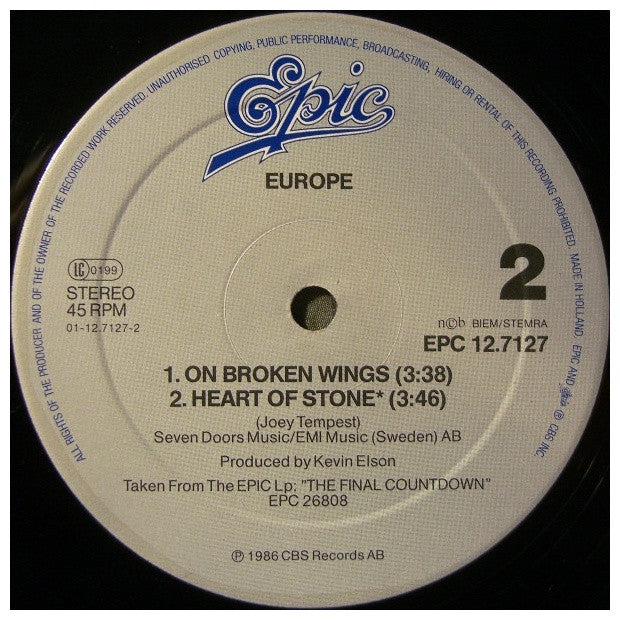 EUROPE - THE FINAL COUNTDOWN | 12" MAXI SINGLE VINILO USADO