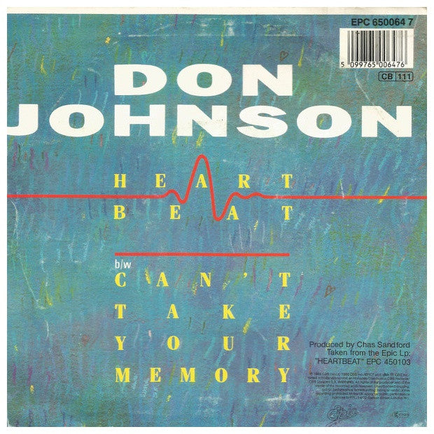 DON JOHNSON - HEARTBEAT | 7" SINGLE USADO