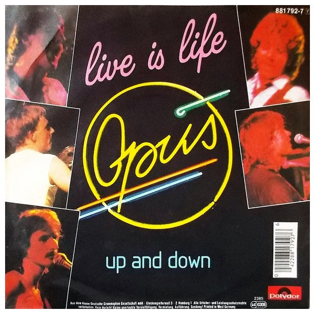OPUS - LIFE IS LIFE | 7" SINGLE USADO