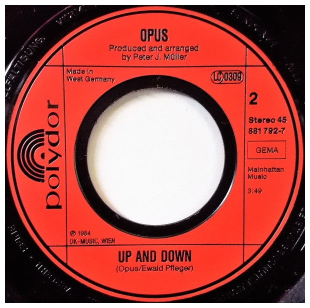 OPUS - LIFE IS LIFE | 7" SINGLE USADO