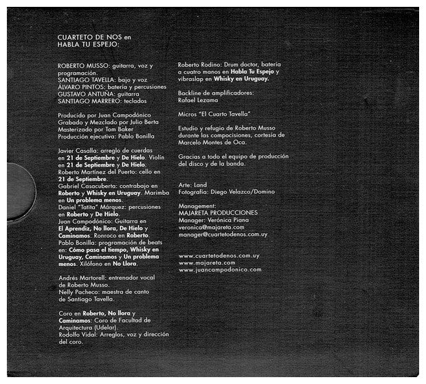 CUARTETO DE NOS  - HABLA TU ESPEJO (DIGIPACK) | CD